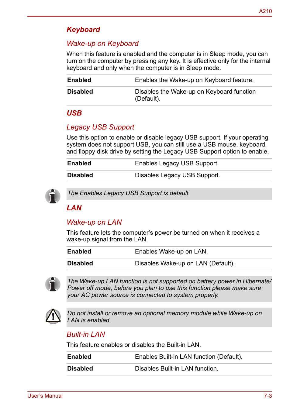 Toshiba Equium A210 User Manual | Page 111 / 170