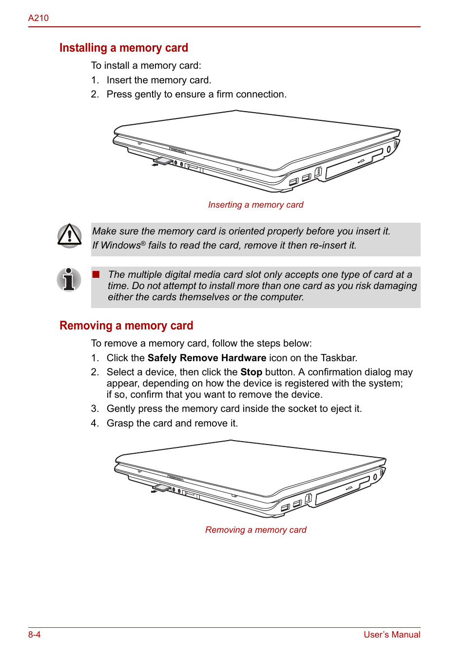 Toshiba Equium A210 User Manual | Page 116 / 170