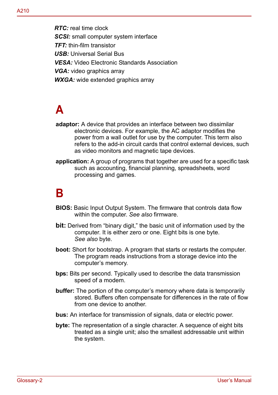 Toshiba Equium A210 User Manual | Page 162 / 170