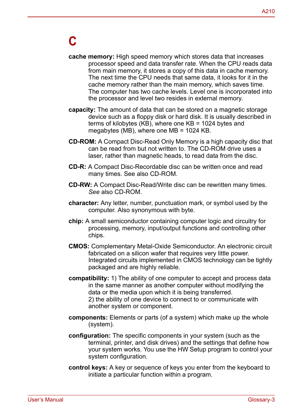 Toshiba Equium A210 User Manual | Page 163 / 170