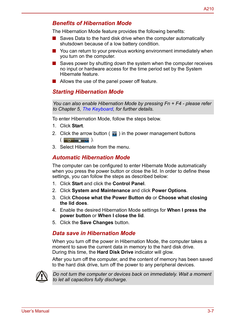 Toshiba Equium A210 User Manual | Page 55 / 170