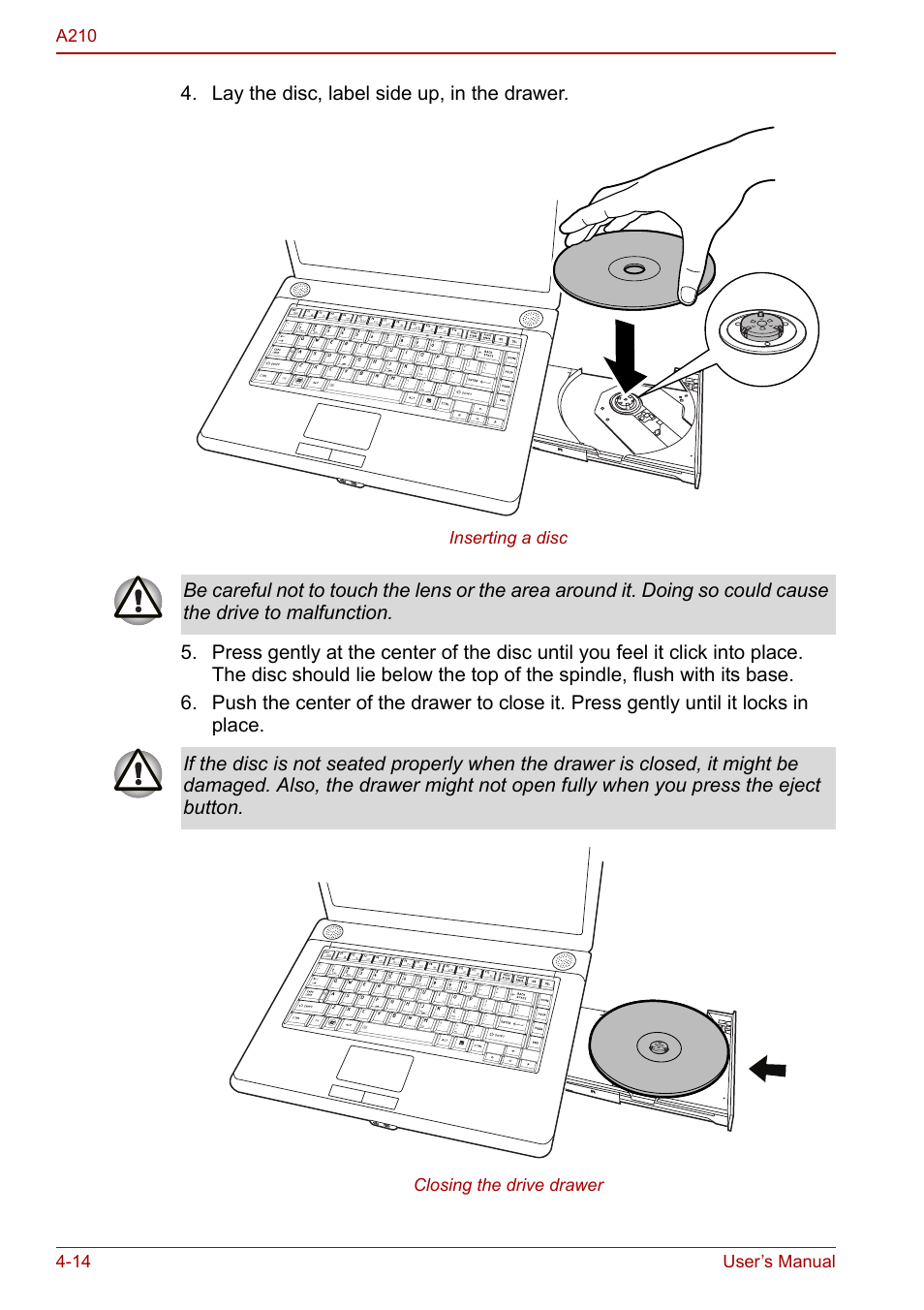 Toshiba Equium A210 User Manual | Page 72 / 170