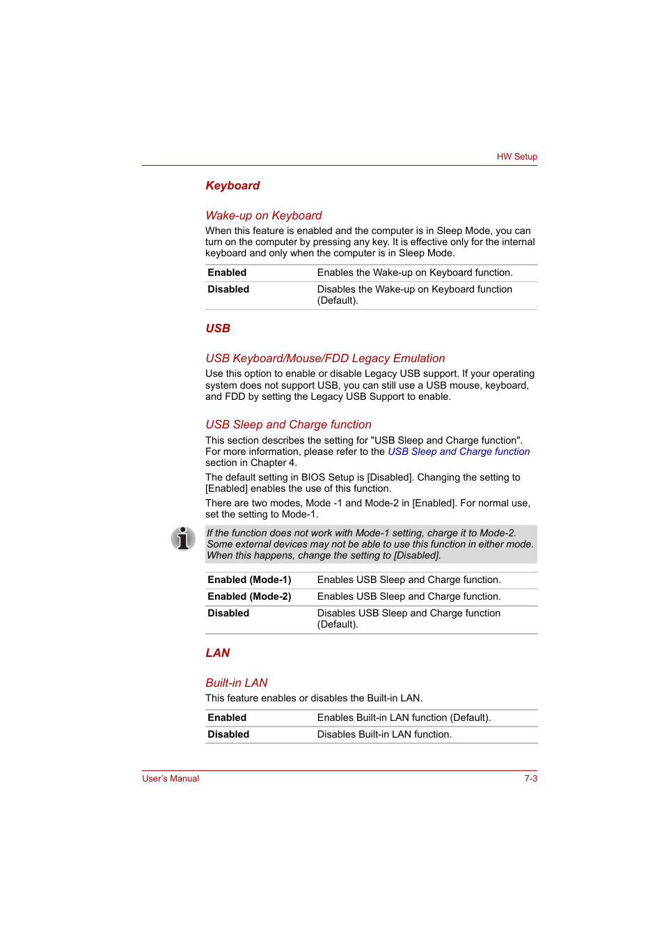 Usb sleep and charge function | Toshiba Satellite A300 User Manual | Page 133 / 201