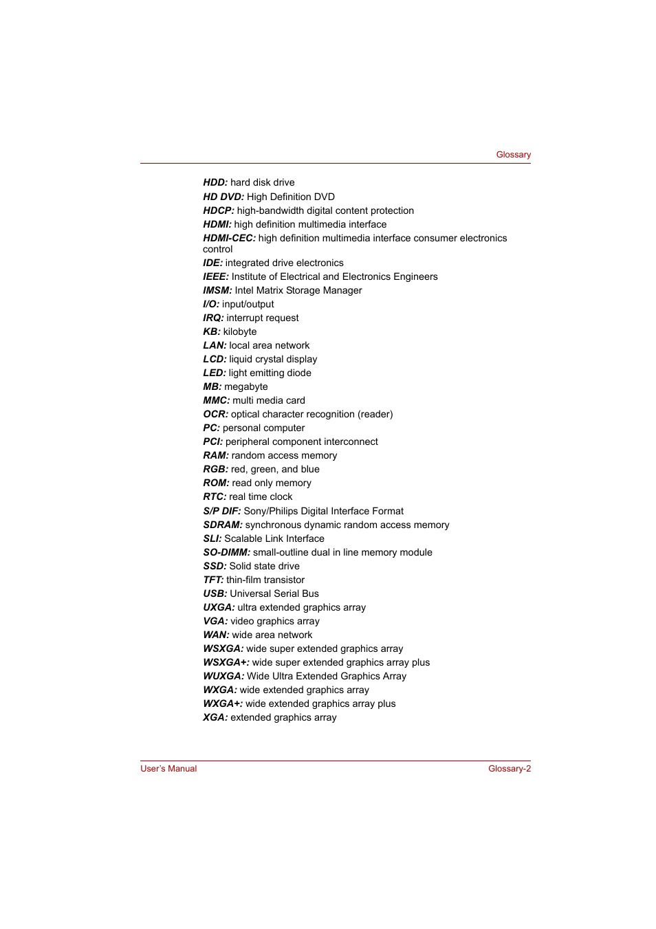 Toshiba Satellite A300 User Manual | Page 184 / 201