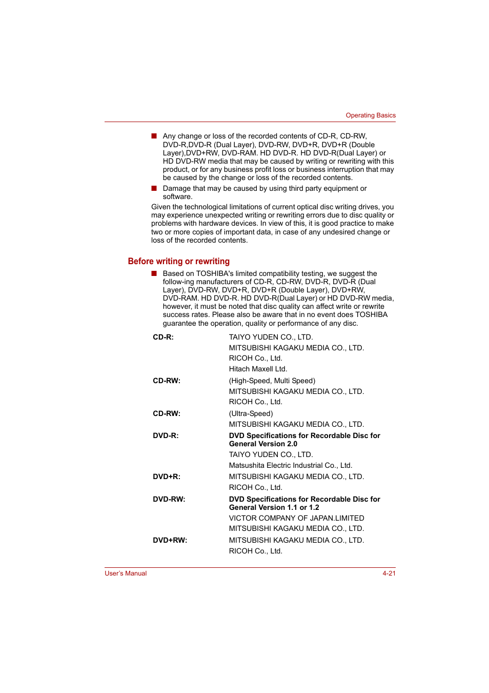 Toshiba Satellite A300 User Manual | Page 94 / 201