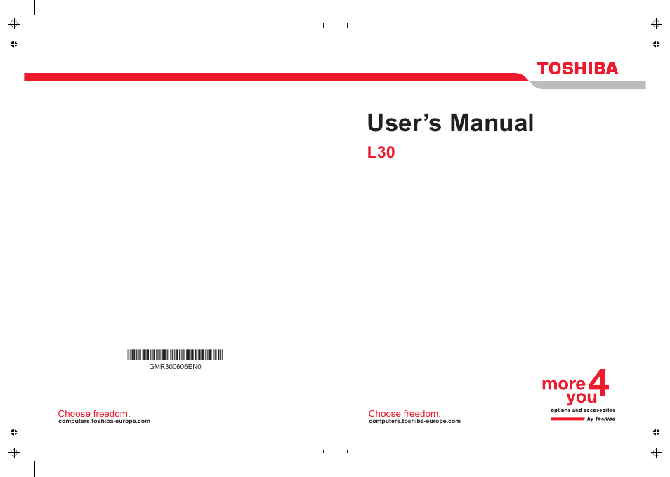Toshiba Satellite L30 (PSL30) User Manual | 150 pages