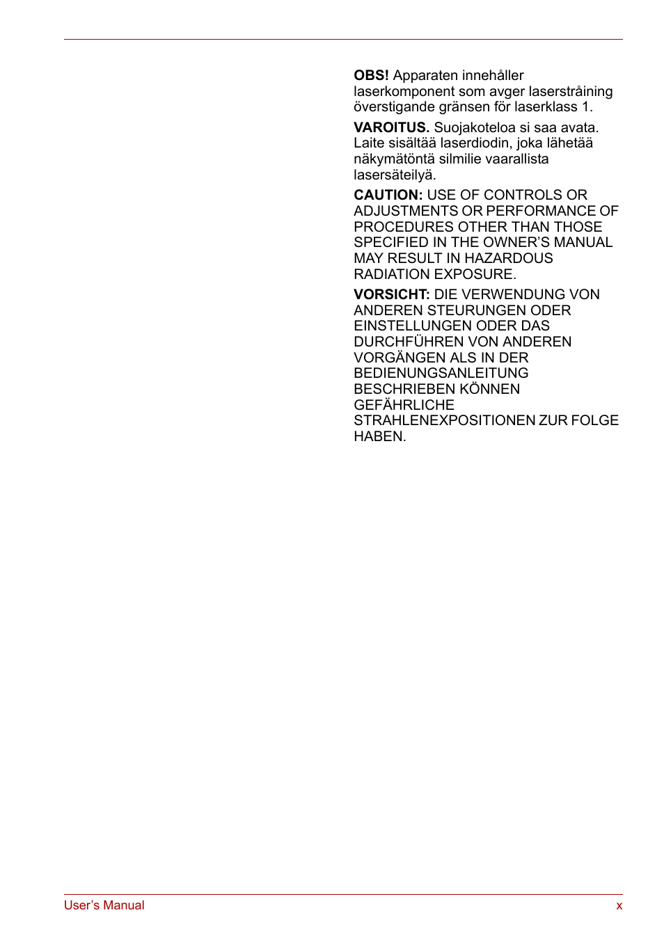 Toshiba Satellite L30 (PSL30) User Manual | Page 10 / 150