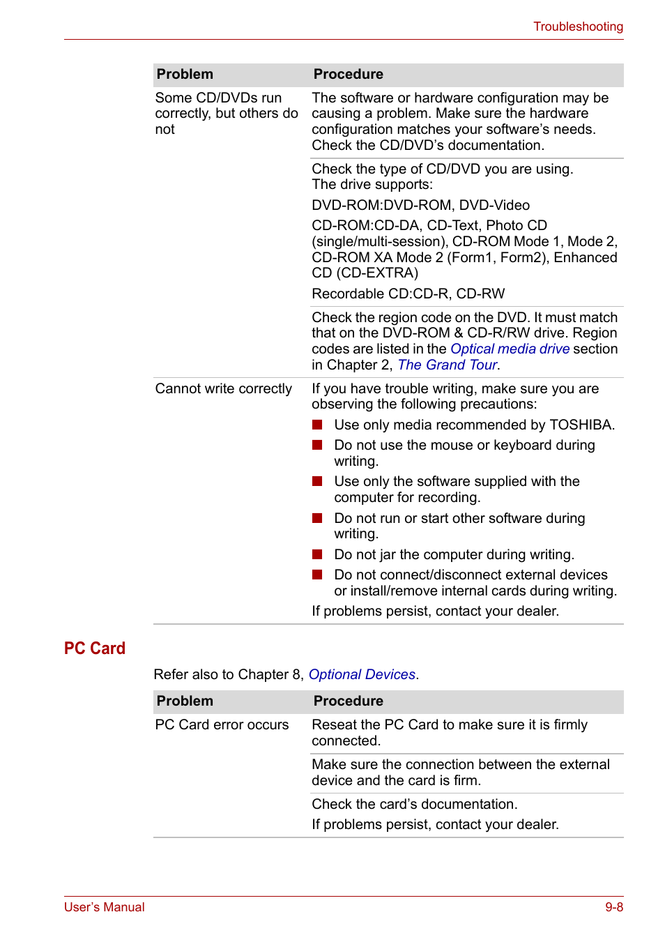 Pc card | Toshiba Satellite L30 (PSL30) User Manual | Page 111 / 150