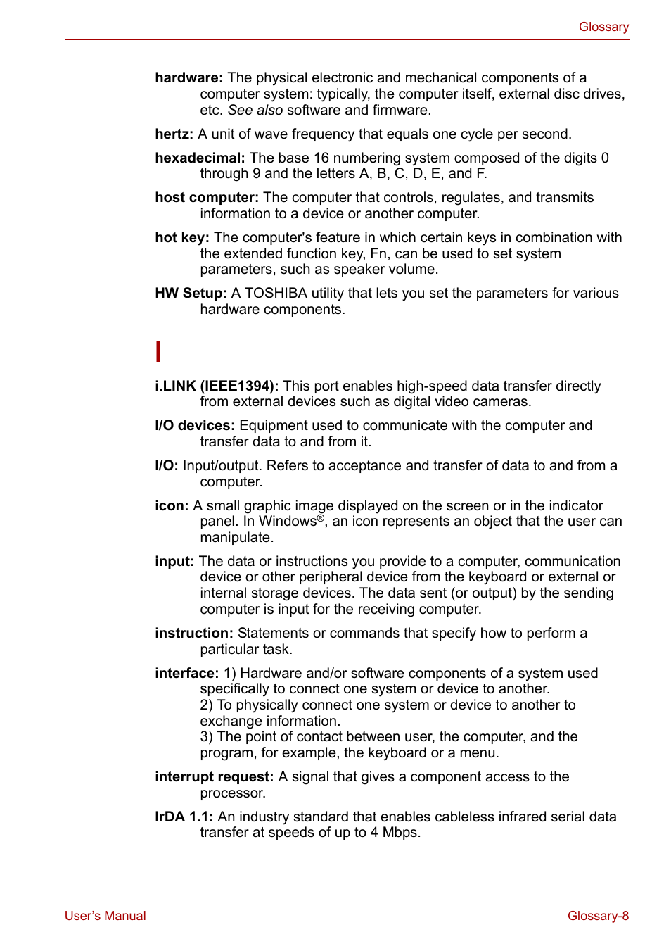 Toshiba Satellite L30 (PSL30) User Manual | Page 142 / 150
