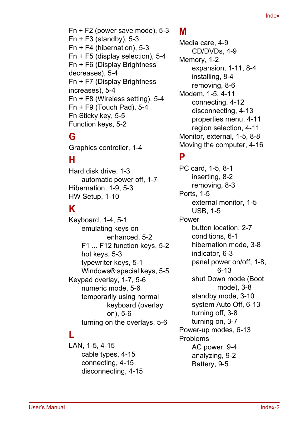 Toshiba Satellite L30 (PSL30) User Manual | Page 149 / 150