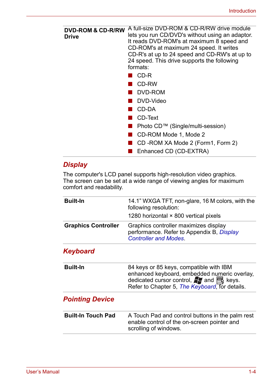Toshiba Satellite L30 (PSL30) User Manual | Page 26 / 150