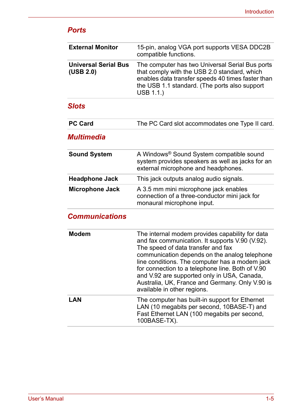 Toshiba Satellite L30 (PSL30) User Manual | Page 27 / 150