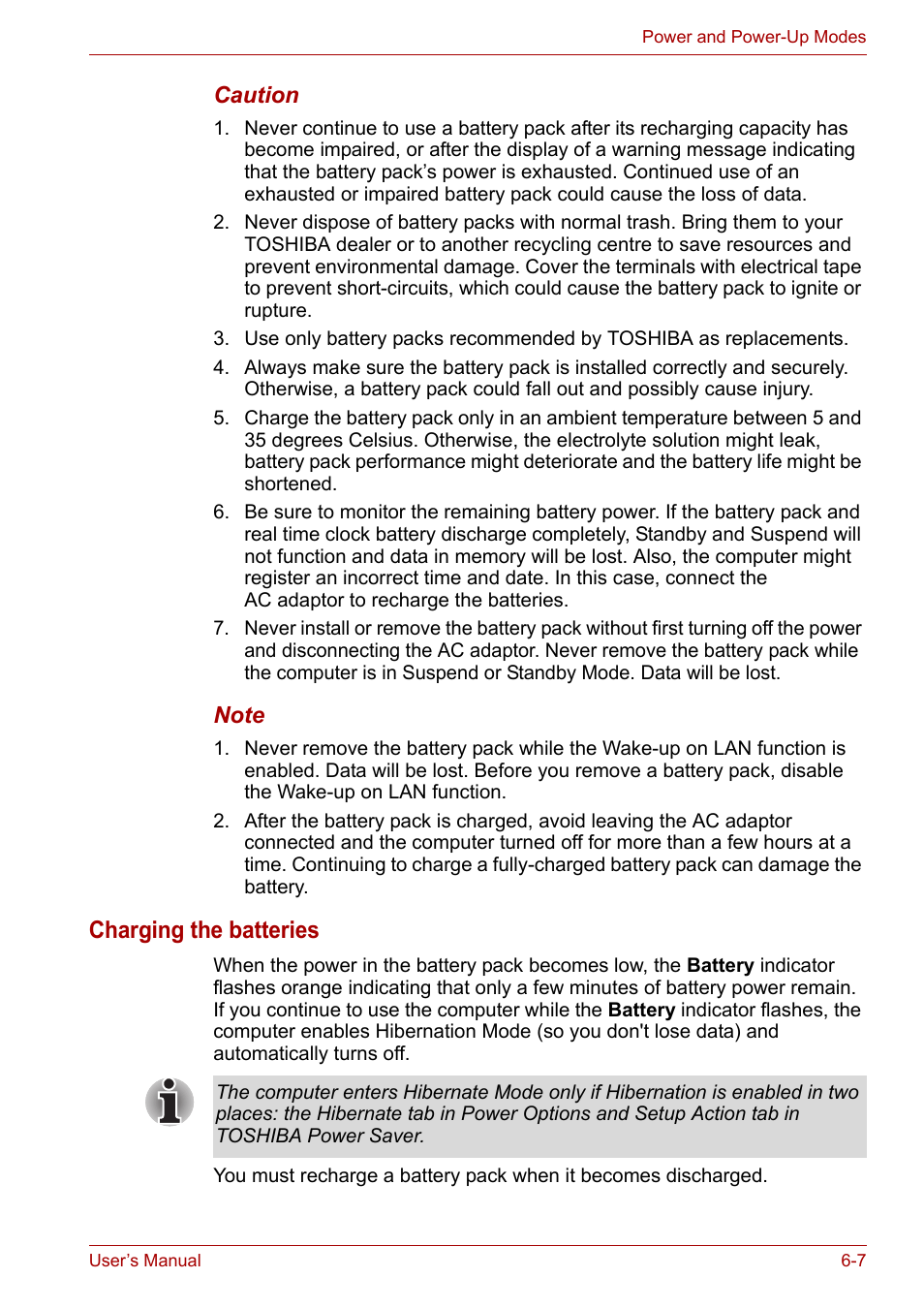 Charging the batteries | Toshiba Satellite L30 (PSL30) User Manual | Page 86 / 150