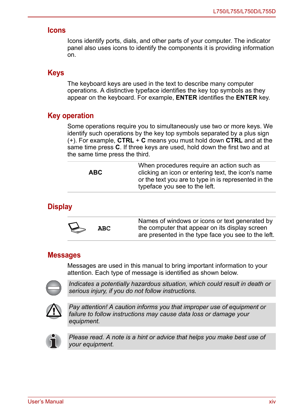 Toshiba Satellite L750D User Manual | Page 14 / 179