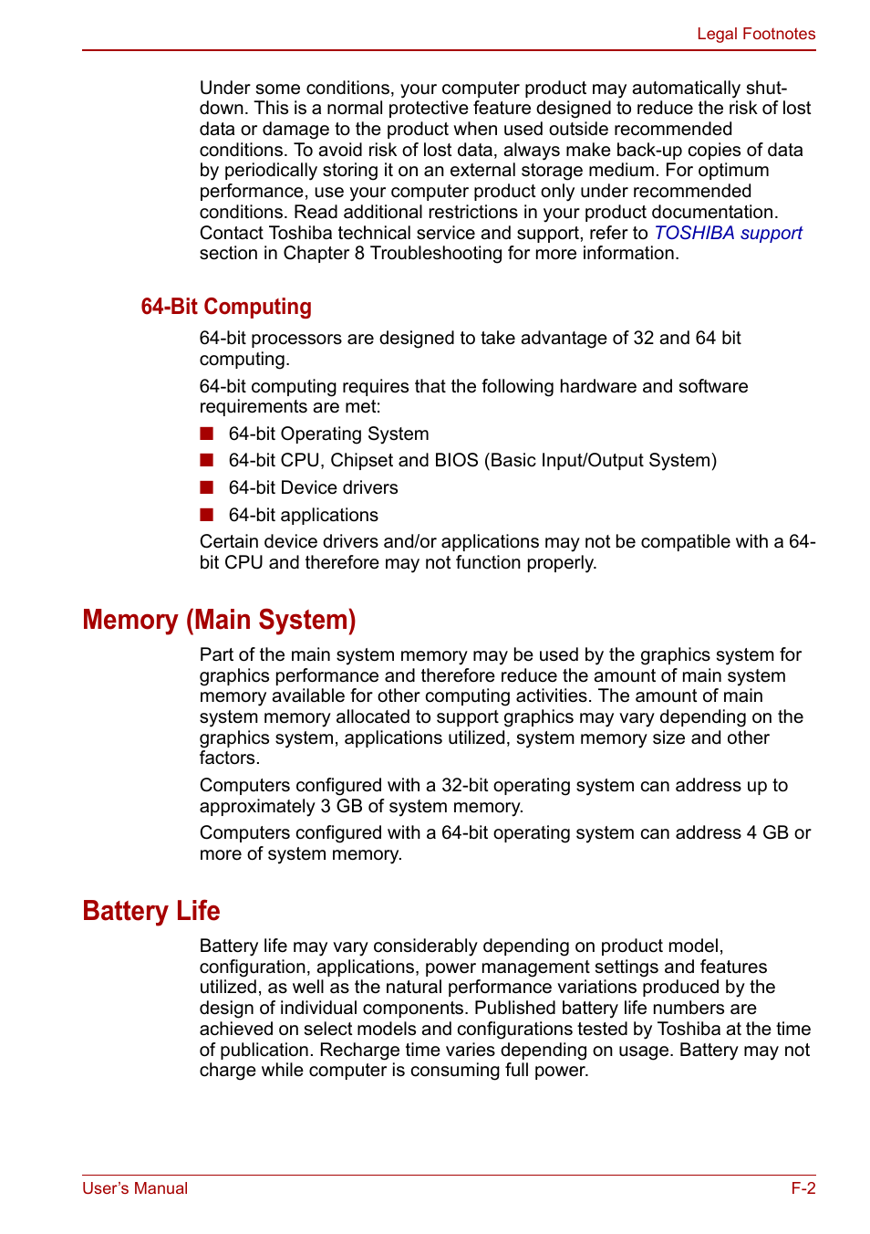 Battery life, Bit computing | Toshiba Satellite L750D User Manual | Page 169 / 179