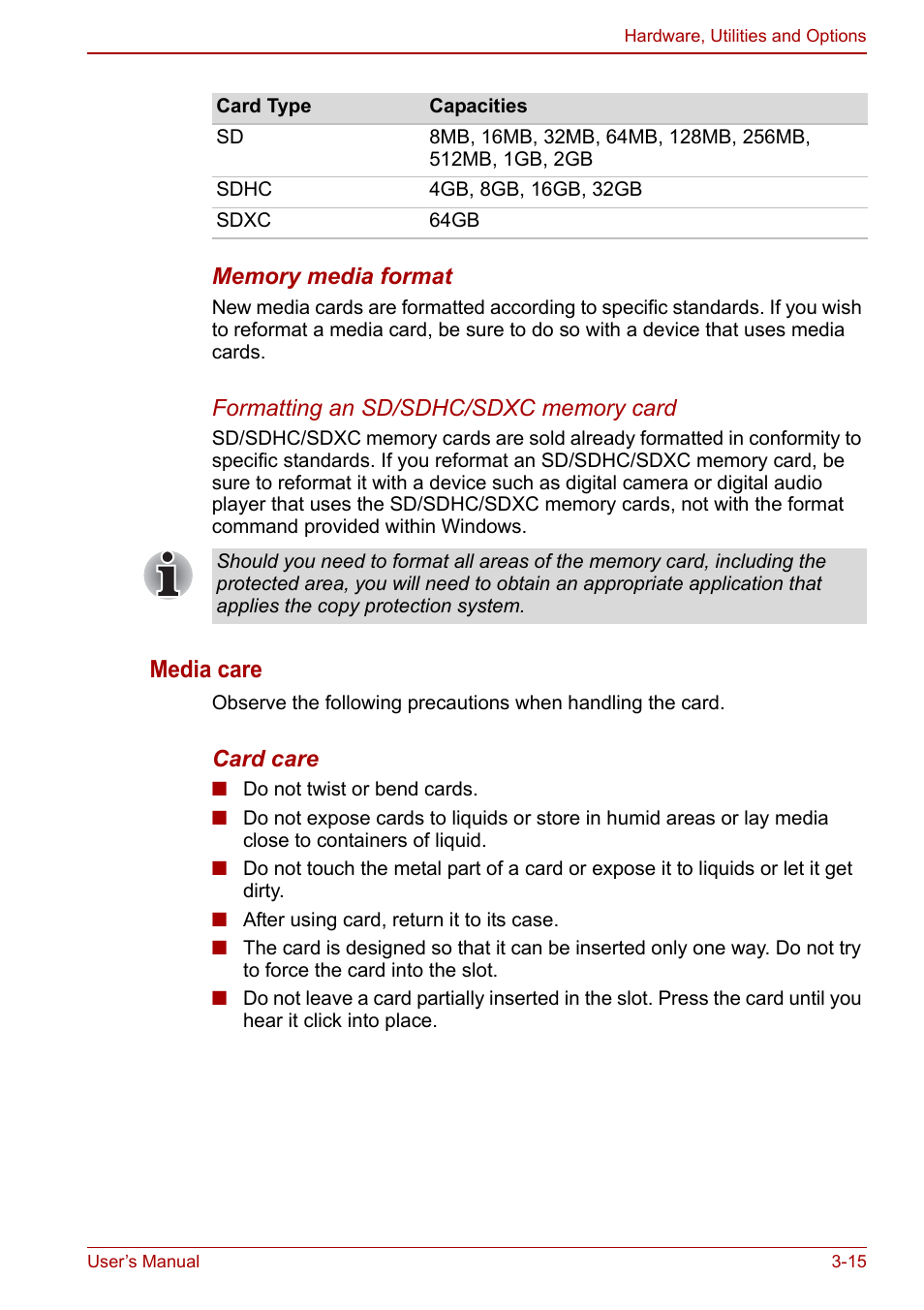 Media care | Toshiba Satellite L750D User Manual | Page 59 / 179