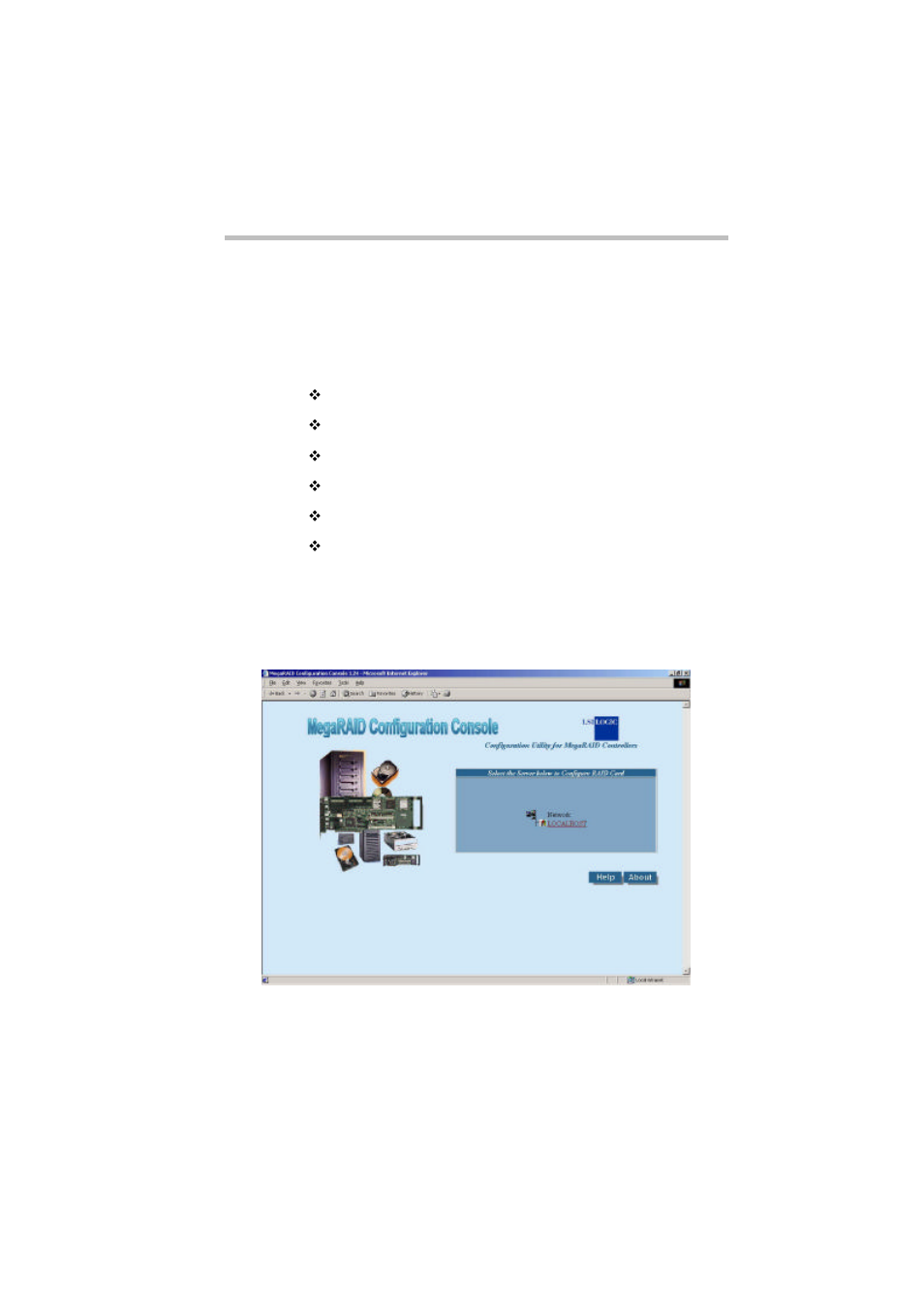 Using megaraid configuration console | Toshiba Magnia Z300 User Manual | Page 13 / 40