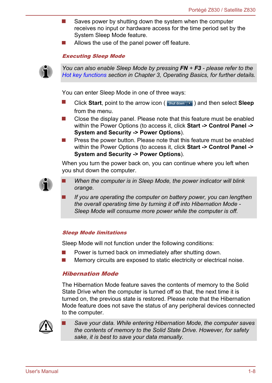 Toshiba Portege Z830 User Manual | Page 22 / 136