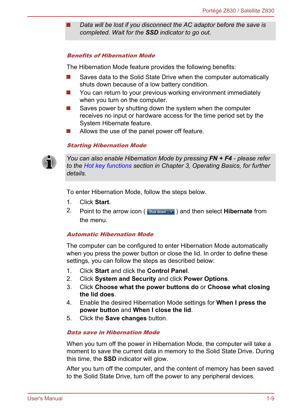 Toshiba Portege Z830 User Manual | Page 23 / 136