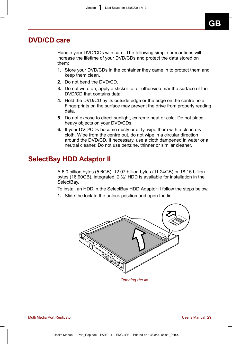 Dvd/cd care, Selectbay hdd adaptor ii, Dvd/cd care selectbay hdd adaptor ii | Toshiba Portege 3490 User Manual | Page 29 / 47