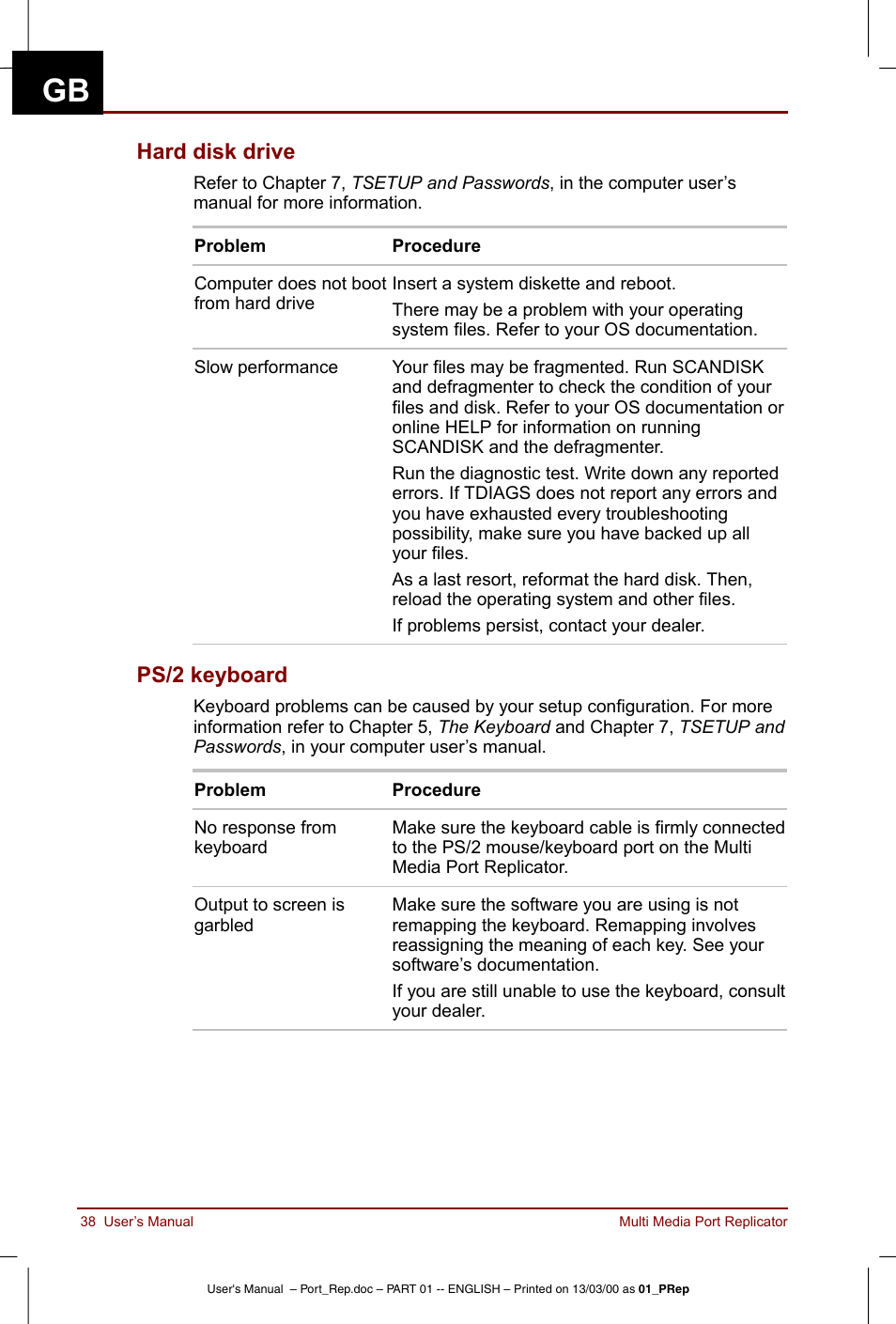 Hard disk drive ps/2 keyboard, Hard disk drive, Ps/2 keyboard | Toshiba Portege 3490 User Manual | Page 38 / 47