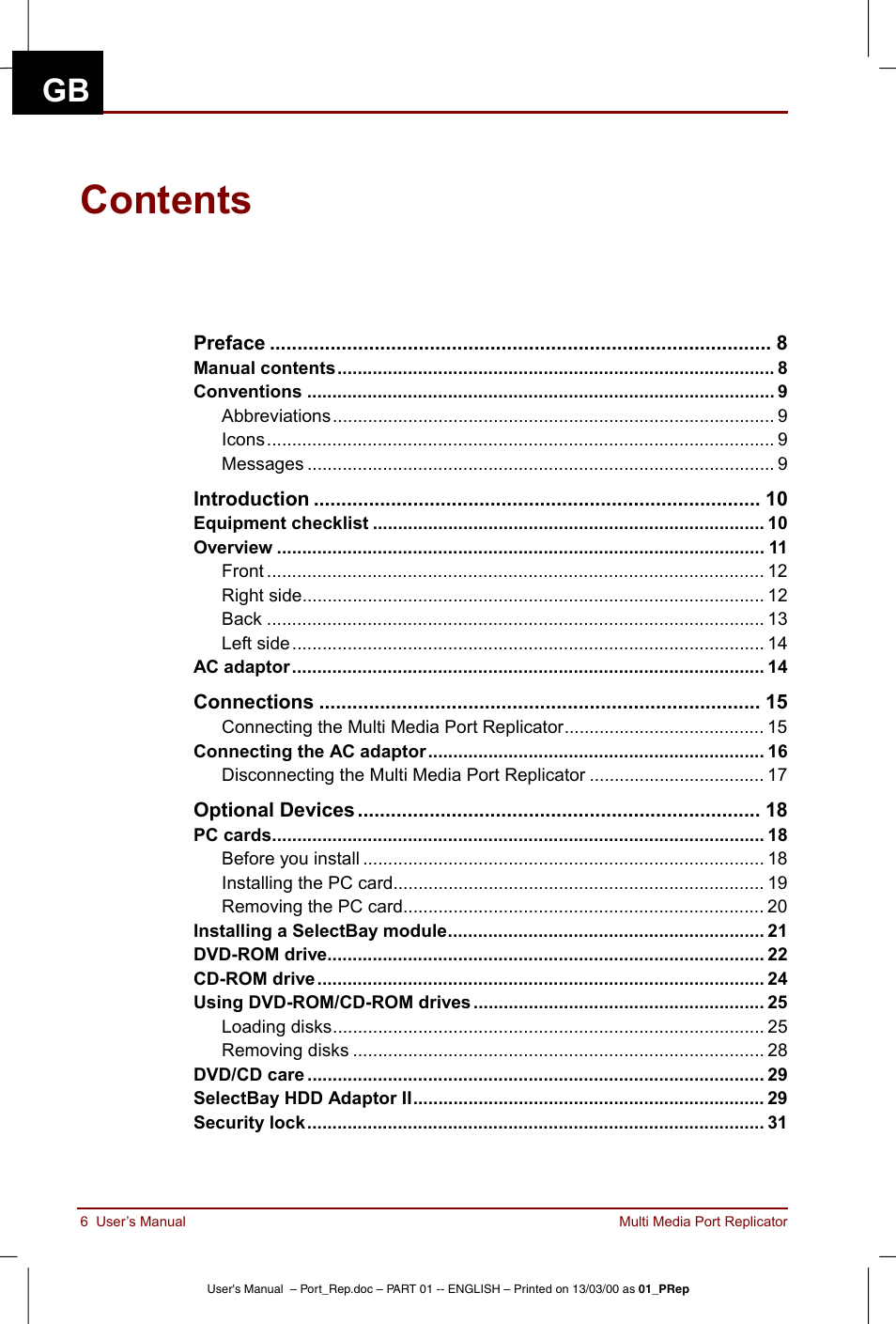 Toshiba Portege 3490 User Manual | Page 6 / 47