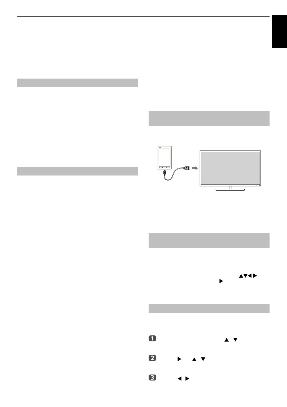 Hdmi cec control one touch play, Hdmi cec control system standby, Using mhl tv function | Connecting an mhl-compatible device, Operating an mhl-compatible device, Mhl setup | Toshiba L4363 User Manual | Page 81 / 94