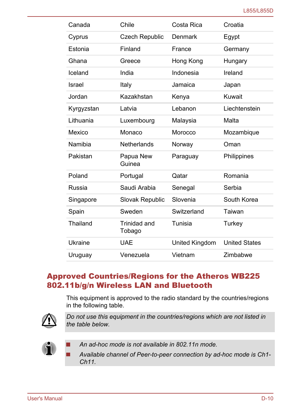 Toshiba Satellite L855 User Manual | Page 148 / 153