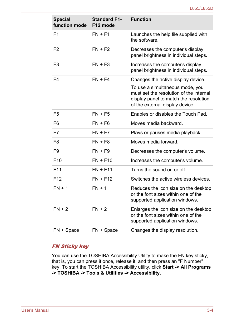 Toshiba Satellite L855 User Manual | Page 42 / 153