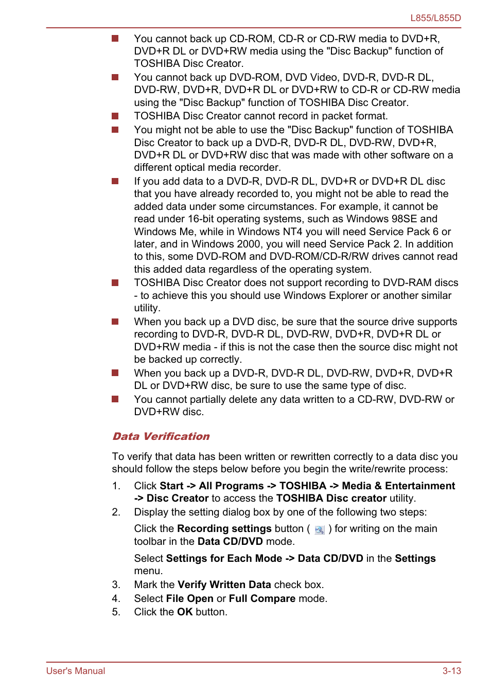 Toshiba Satellite L855 User Manual | Page 51 / 153