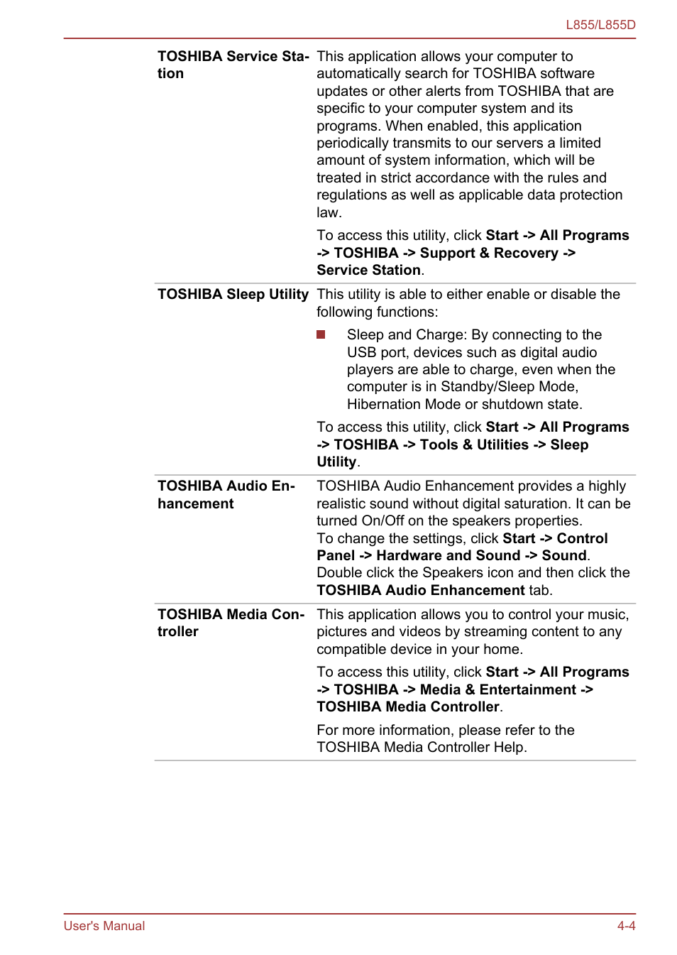Toshiba Satellite L855 User Manual | Page 87 / 153