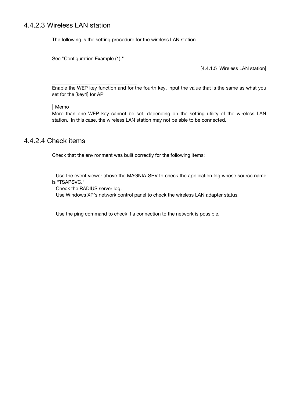 3 wireless lan station, 4 check items | Toshiba Magnia Z310 User Manual | Page 107 / 130