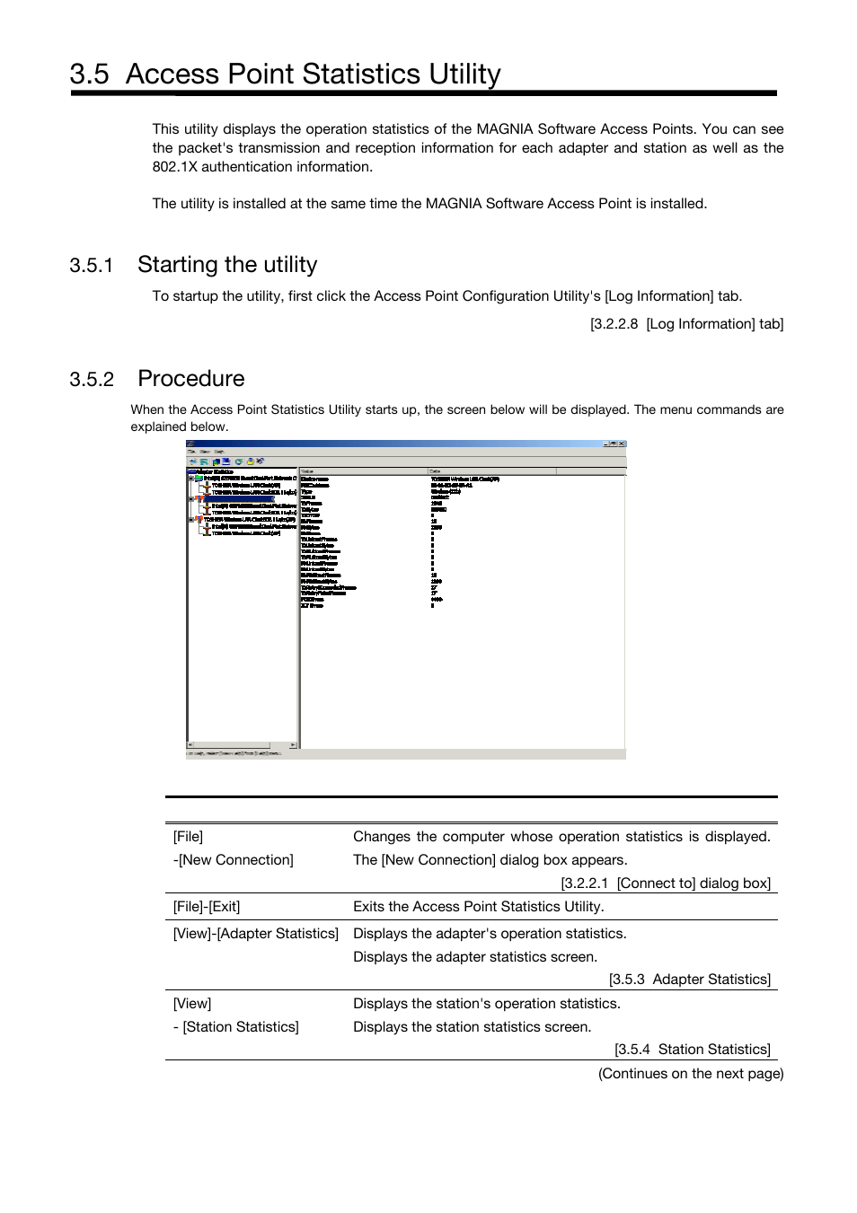 5 access point statistics utility, Starting the utility, Procedure | Toshiba Magnia Z310 User Manual | Page 63 / 130