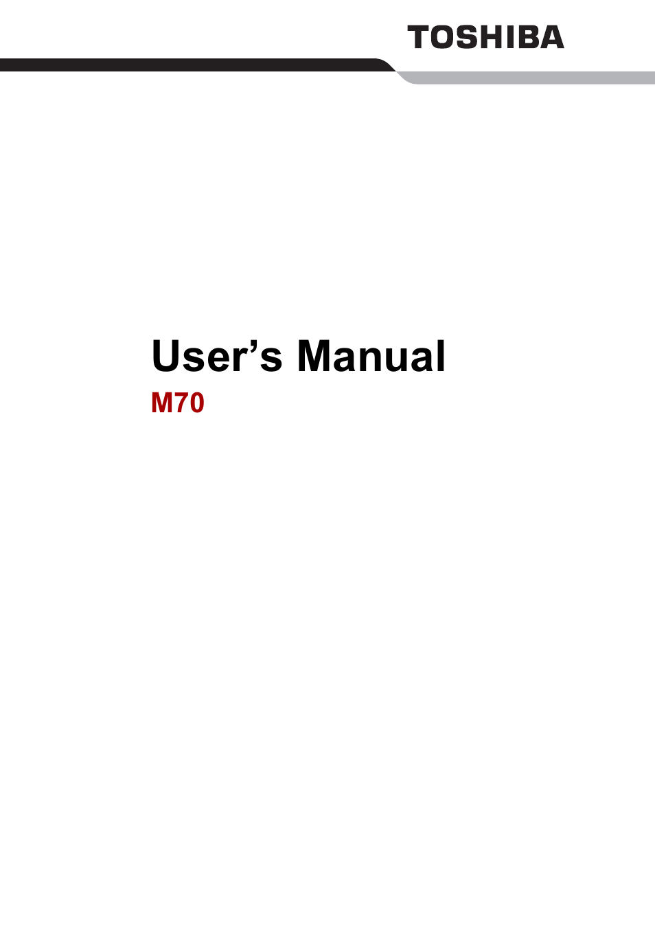 Toshiba Satellite M70 (PSM71) User Manual | 176 pages