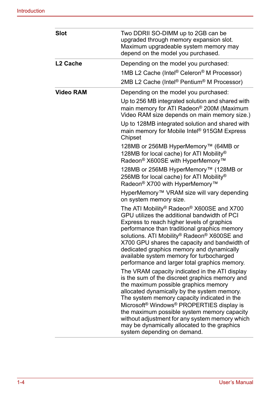 Toshiba Satellite M70 (PSM71) User Manual | Page 30 / 176