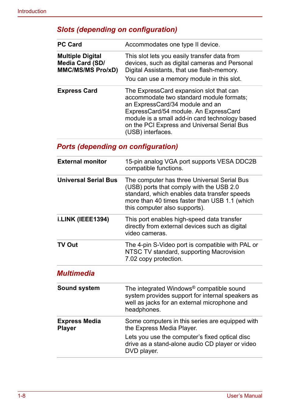 Toshiba Satellite M70 (PSM71) User Manual | Page 34 / 176