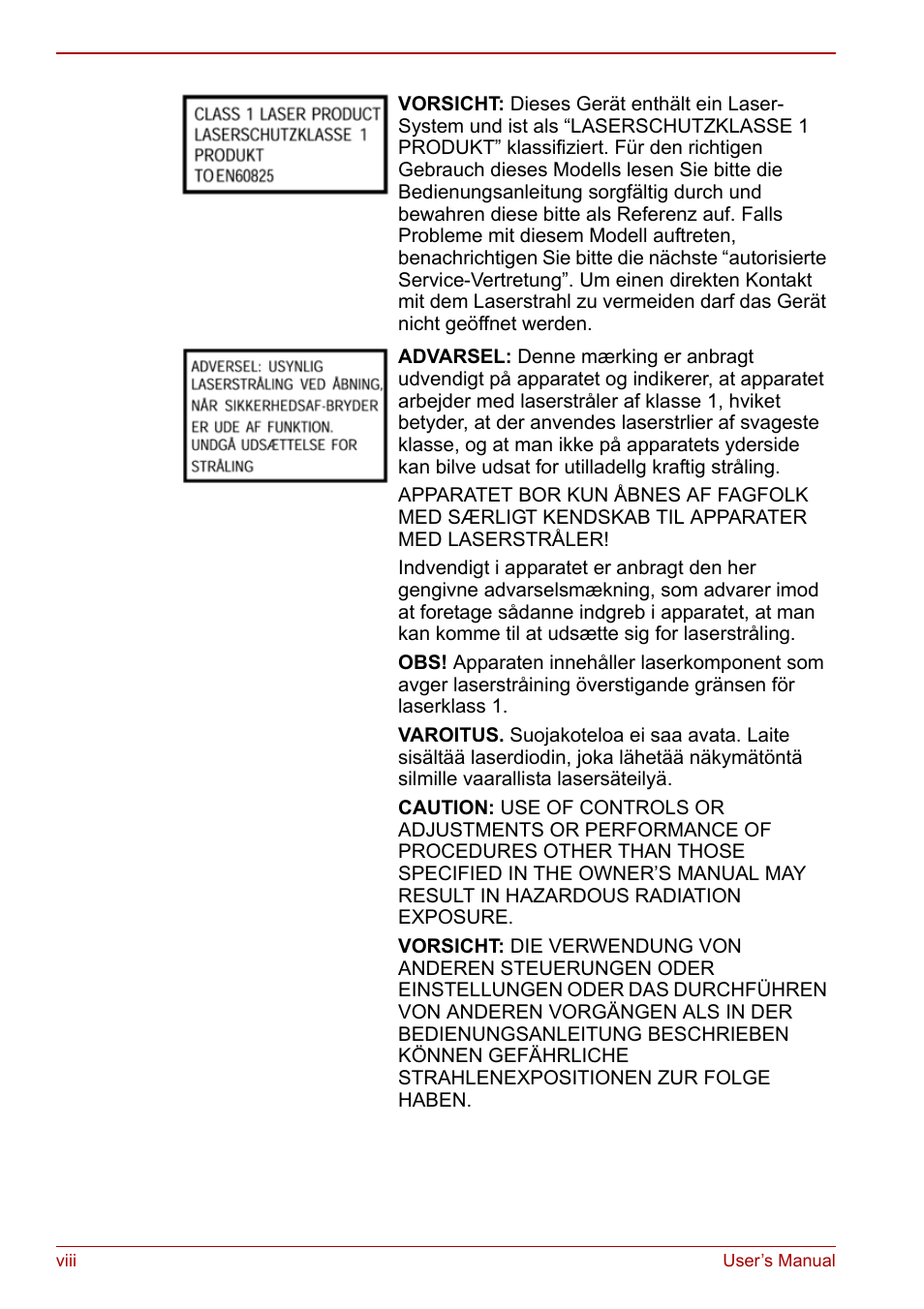 Toshiba Satellite M70 (PSM71) User Manual | Page 8 / 176