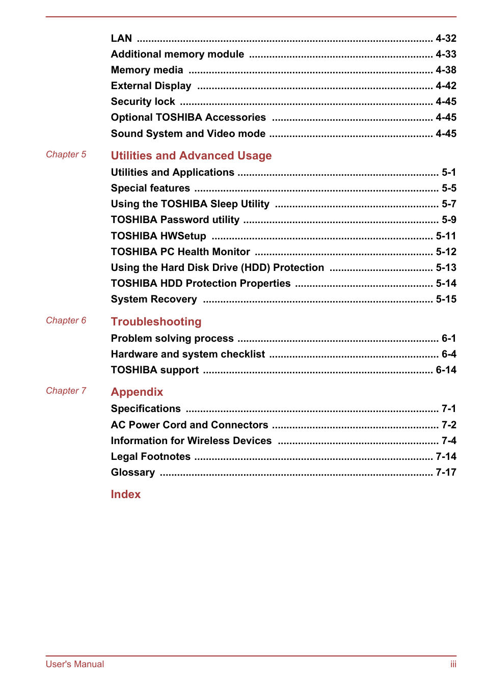 Toshiba Satellite L50-A User Manual | Page 3 / 146