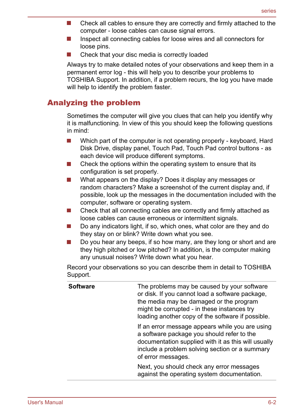 Analyzing the problem | Toshiba Satellite L955D User Manual | Page 122 / 142