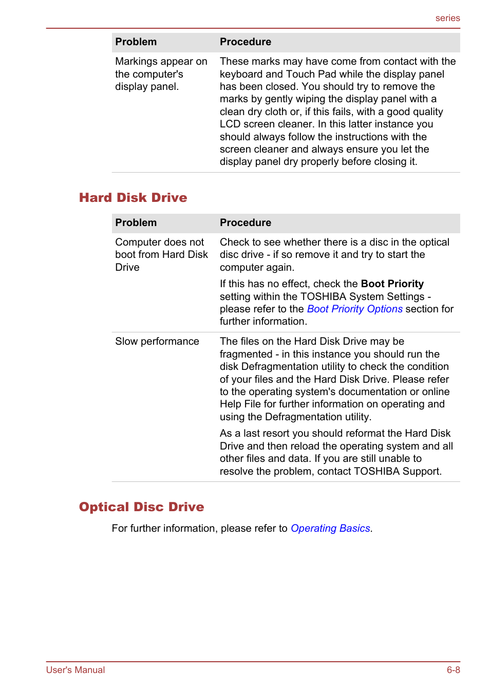 Hard disk drive, Optical disc drive | Toshiba Satellite L955D User Manual | Page 128 / 142