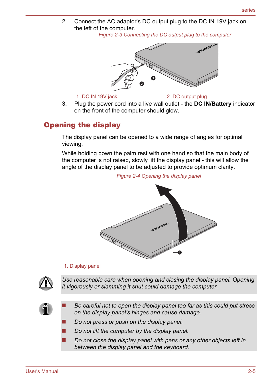Opening the display | Toshiba Satellite L955D User Manual | Page 33 / 142