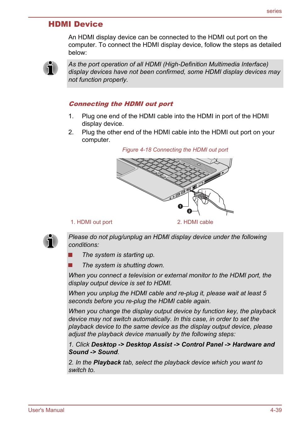 Hdmi device | Toshiba Satellite L955D User Manual | Page 95 / 142