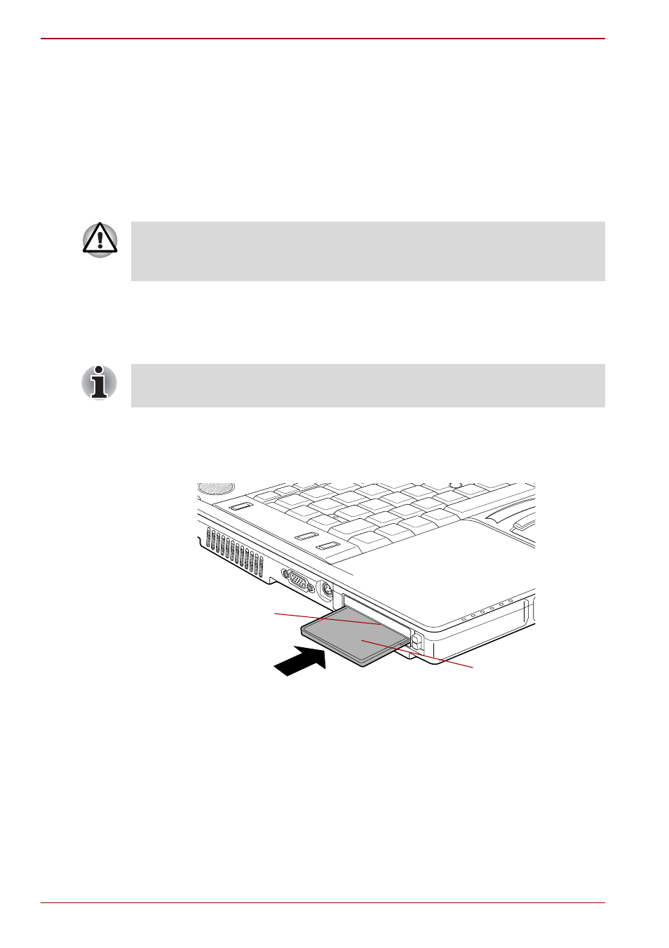 Pc card, Pc card -2, Inserting a pc card | Toshiba Tecra S4 User Manual | Page 142 / 238