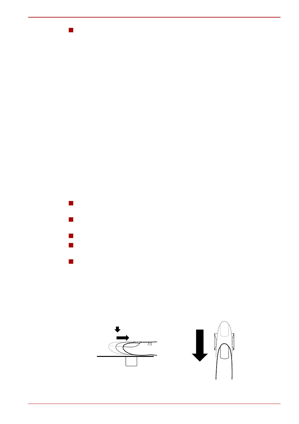How to delete the fingerprint data, Fingerprint sensor limitations | Toshiba Tecra S4 User Manual | Page 65 / 238