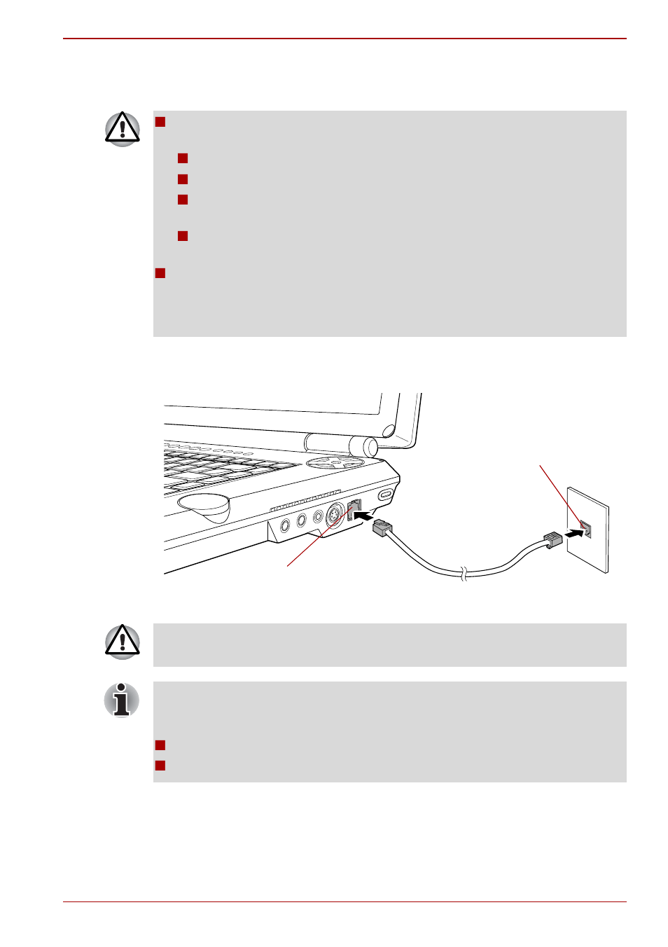 Connecting the modular cable | Toshiba Qosmio G30 HD-DVD (PQG32) User Manual | Page 103 / 302