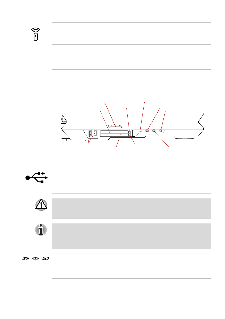 Left side, Left side -3 | Toshiba Qosmio G30 HD-DVD (PQG32) User Manual | Page 43 / 302