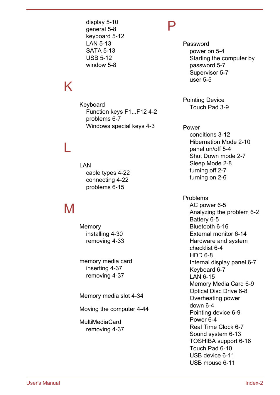 Toshiba Satellite L950 User Manual | Page 141 / 142