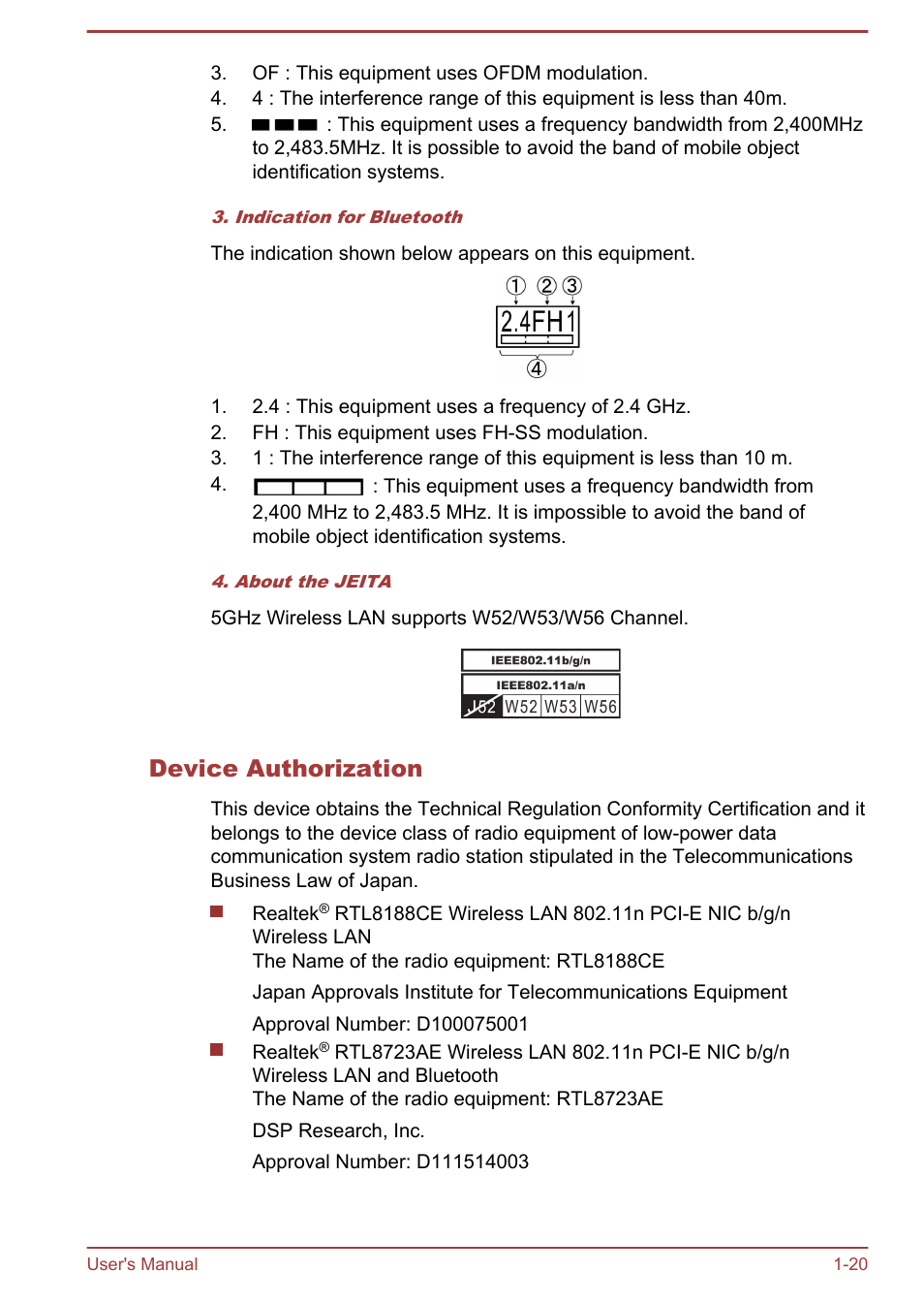 Device authorization | Toshiba Satellite L950 User Manual | Page 24 / 142