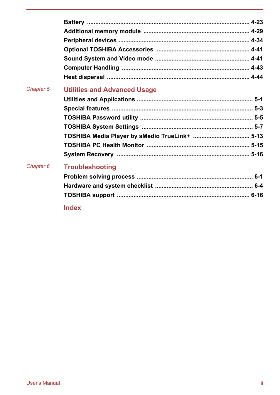 Toshiba Satellite L950 User Manual | Page 3 / 142