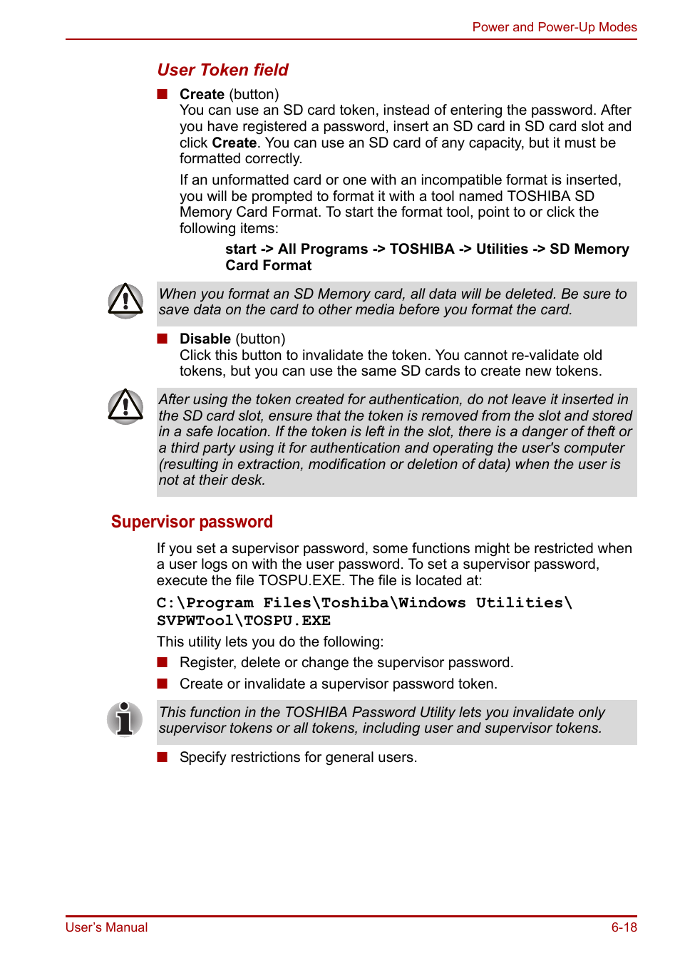 Supervisor password | Toshiba Portege R200 (PPR21) User Manual | Page 107 / 184